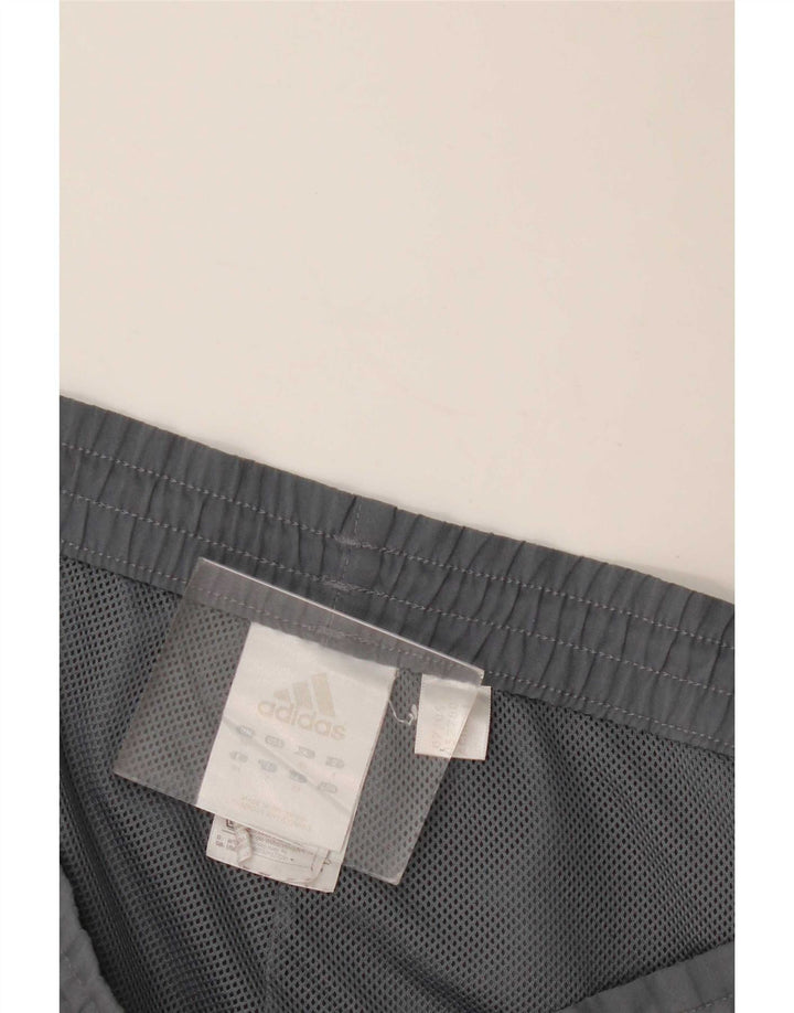 Adidas Pantalones cortos deportivos para hombre XL Gris Colorblock Poliéster