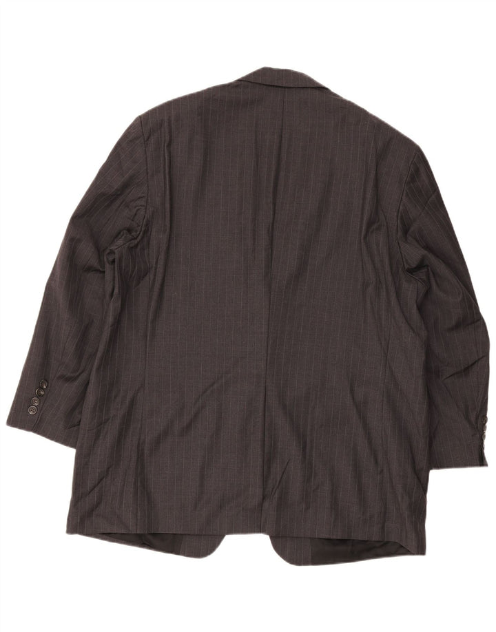 Ralph Lauren Chaqueta tipo blazer de 2 botones para hombre UK 46 2XL Lana gris a rayas