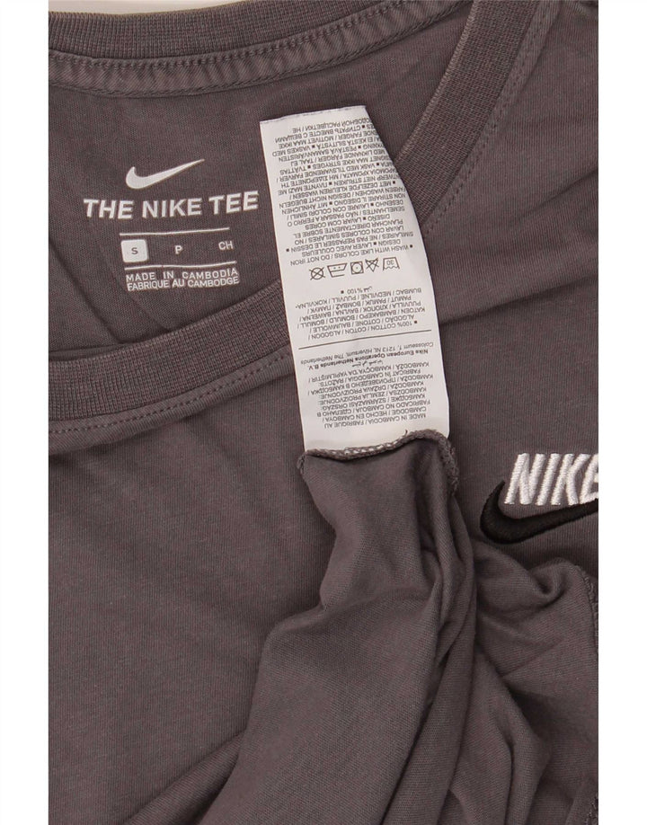 Camiseta Nike Hombre Top Small Gris Algodón