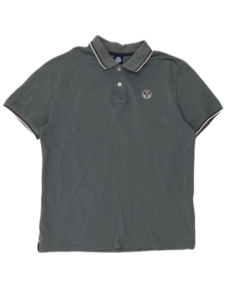 Polo North Sails Hombre Algodón Gris Medio