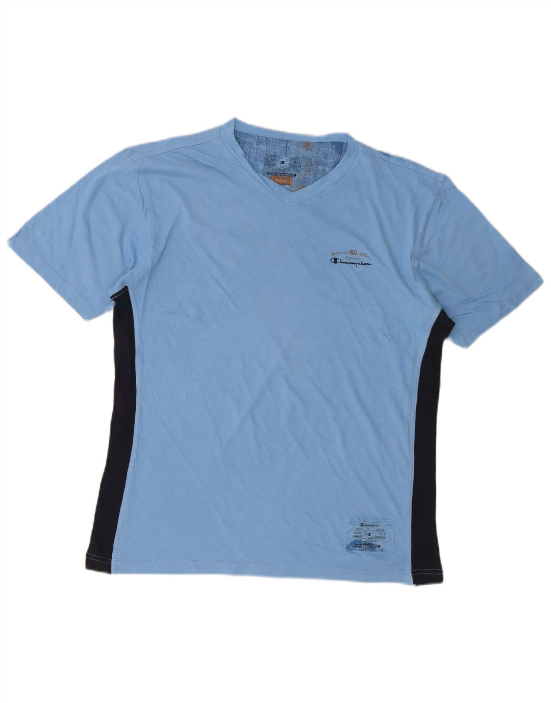 Champion Camiseta para hombre Top Medium Blue Colourblock Cotton