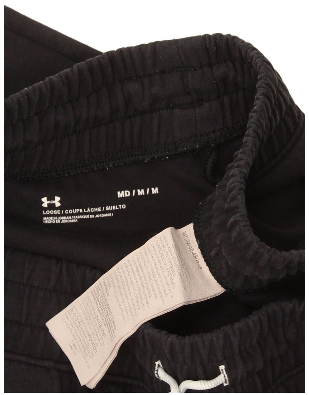 Under Armour Pantalón Corto De Chándal Corto De Algodón Negro Mediano Hombre