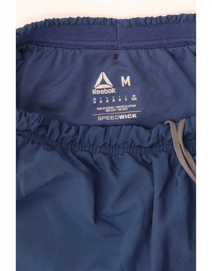 Pantalones cortos deportivos Reebok Speedwick para hombre, tamaño mediano, azul marino