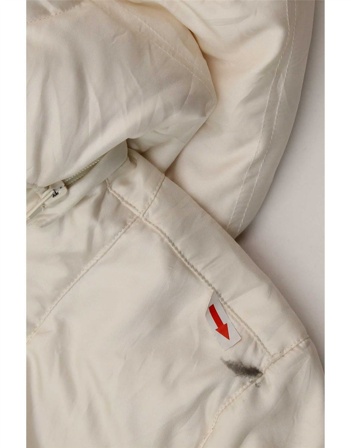 Fila Chaqueta acolchada con capucha para mujer UK 44 Poliéster blanco grande