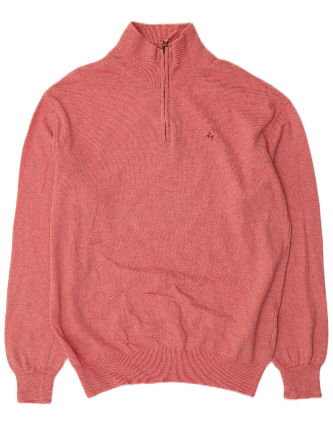 Kappa Hombre Zip Neck Jumper Sweater Large Lana Rosa