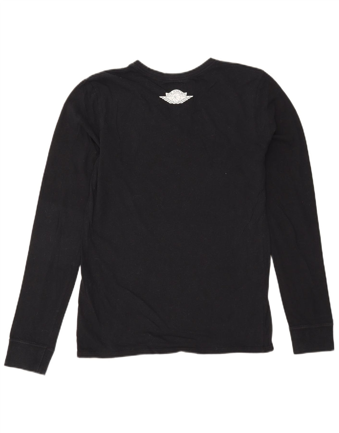 Jordan Mens Graphic Top Manga Larga Pequeño Algodón Negro