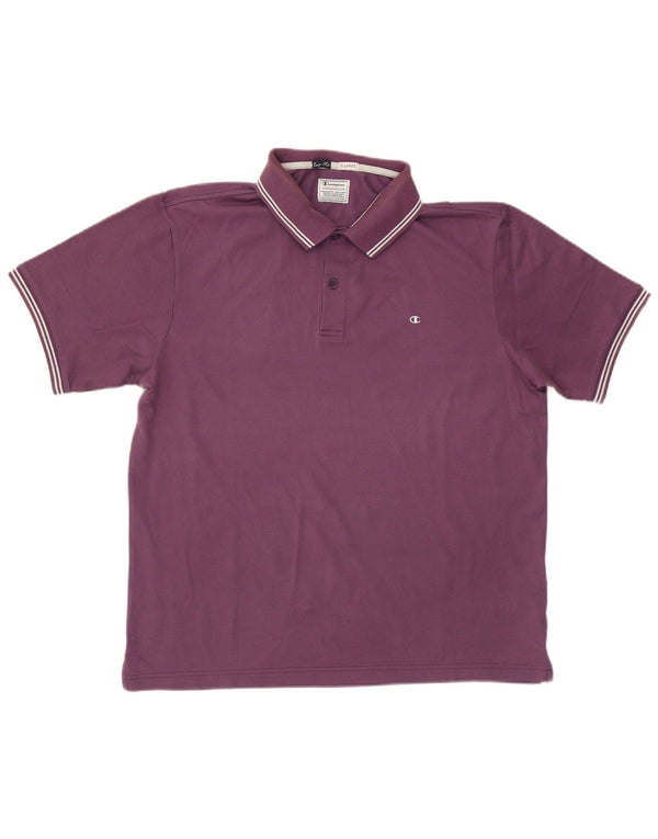 Champion Polo Easy Fit para hombre XL Algodón morado