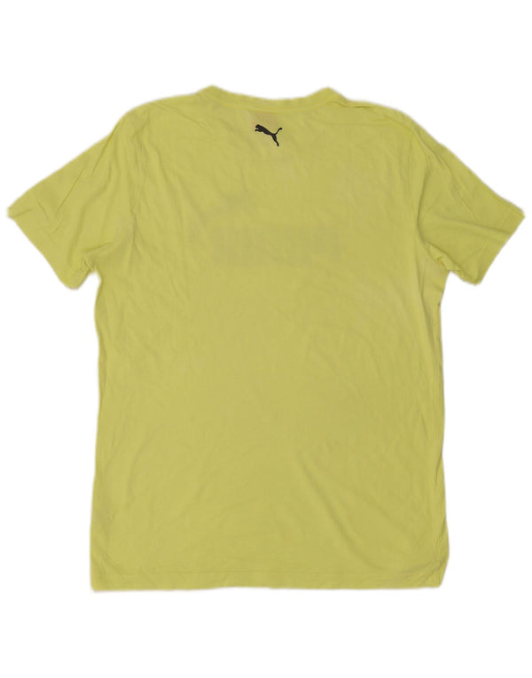 Puma Mens Graphic T-Shirt Top Medium Yellow