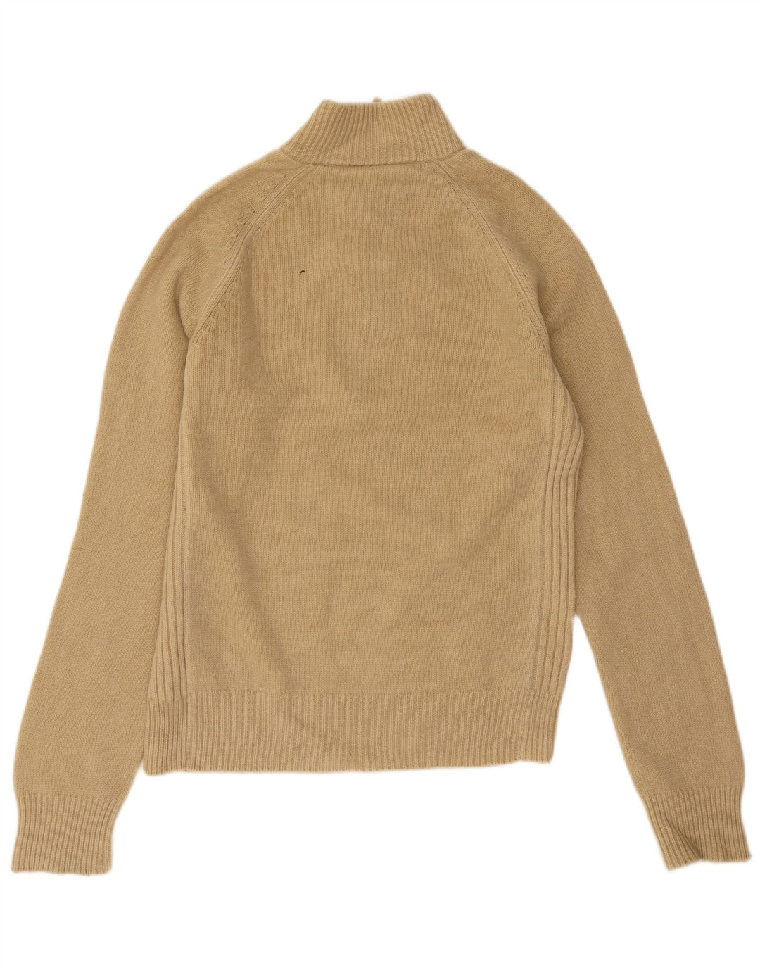 Timberland Jersey con cuello y cremallera para hombre, talla 2XL, lana de cordero beige