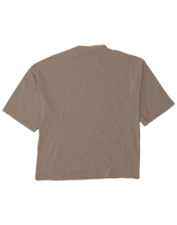Zara Mujer Camiseta Extragrande Top UK 10 Small Gris