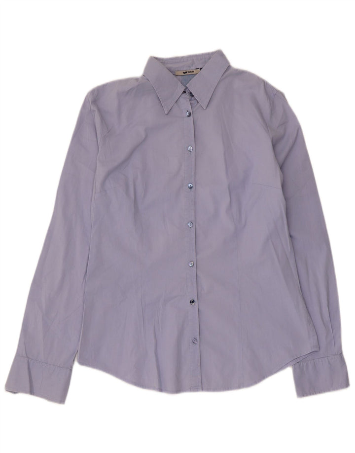 Camisa Gas Mujer UK 44 Algodón Azul Medio