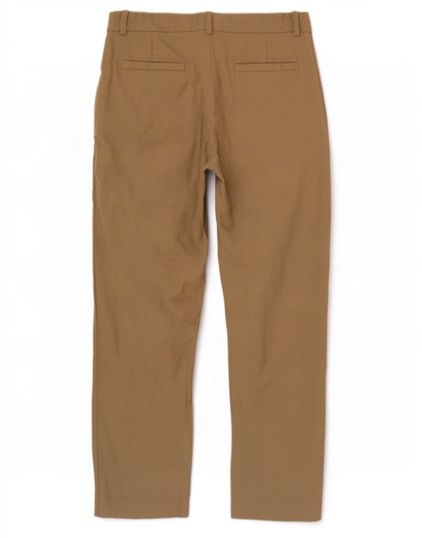 Massimo Dutti Pantalón Chino Crop Tapered Mujer EU 40 Medium W30 L26 Beige