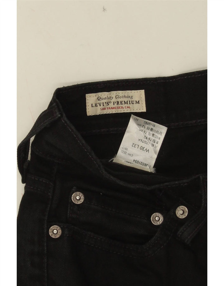 LEVI'S Vaqueros rectos recortados para hombre W30 L24 Negro