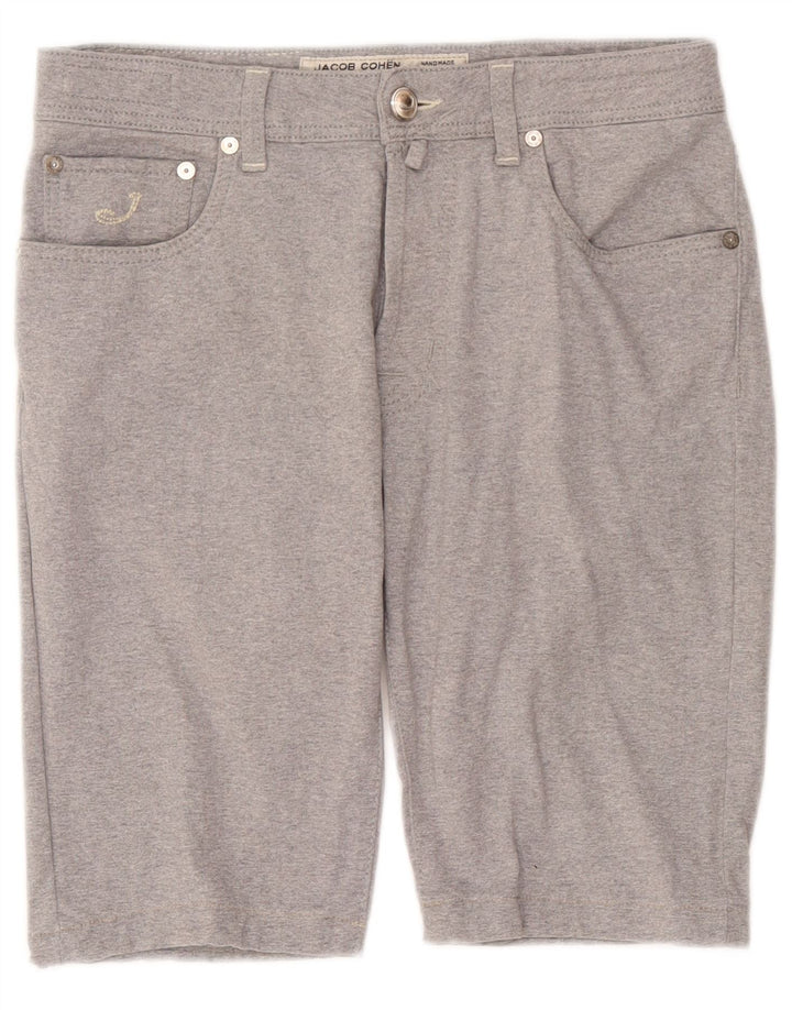 Jacob Cohen Pantalones cortos casuales para hombre W32 Algodón gris medio