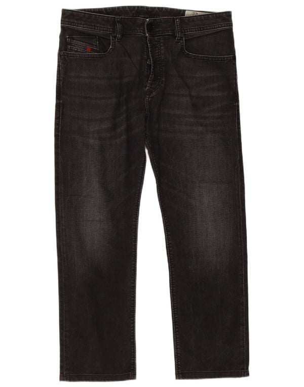 Diesel Hombre Buster Regular Slim Tapered Jeans W33 L26 Algodón Negro