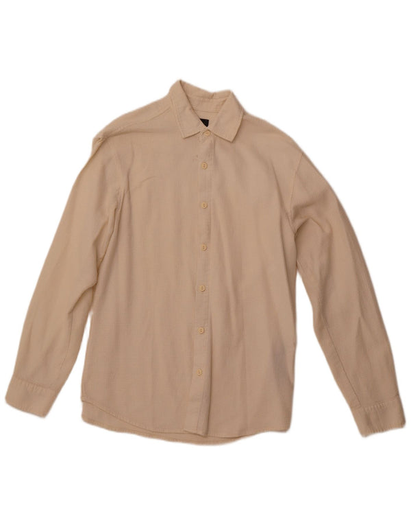 PULL & BEAR Camisa Hombre Small Off White Algodón