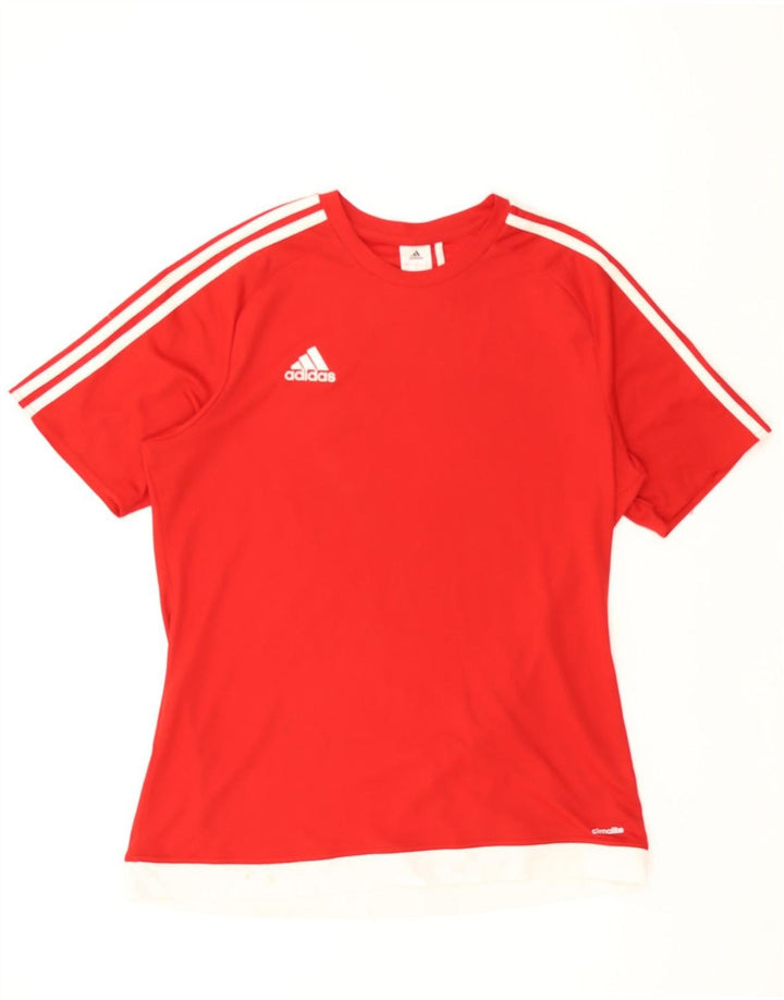 ADIDAS Womens Climalite T-Shirt Top UK 16 Large Red Polyester Vintage Adidas and Second-Hand Adidas from Messina Hembry 
