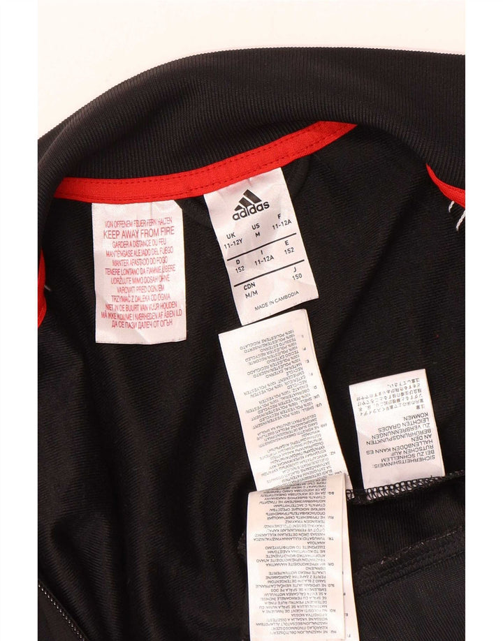 Adidas - Chaqueta de chándal para niño, 11-12 años, color negro, poliéster