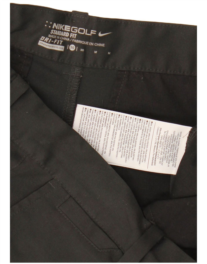 Nike - Pantalones cortos deportivos estándar Dri Fit para hombre W30 poliéster negro mediano