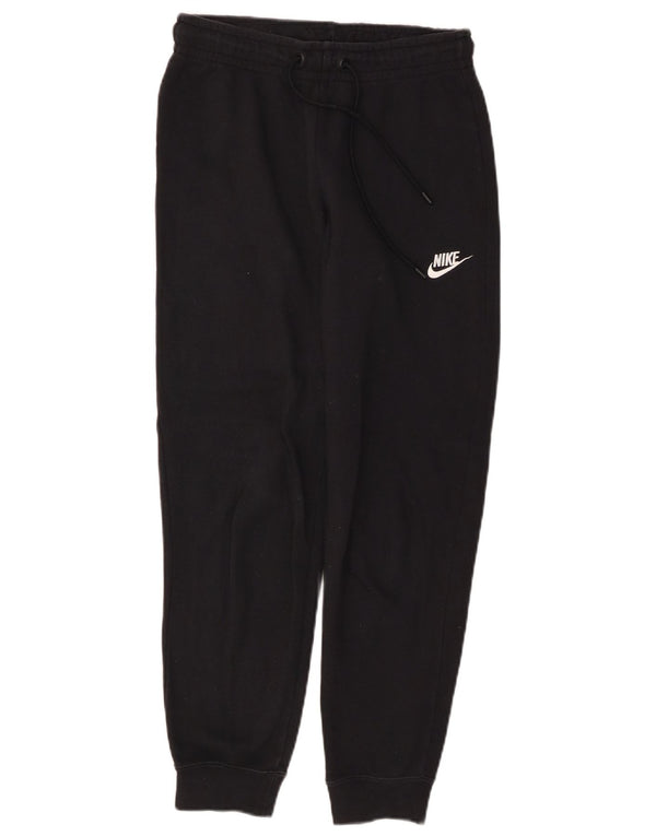 NIKE Mujer Chándal Pantalones Joggers UK 10 Small Negro Algodón