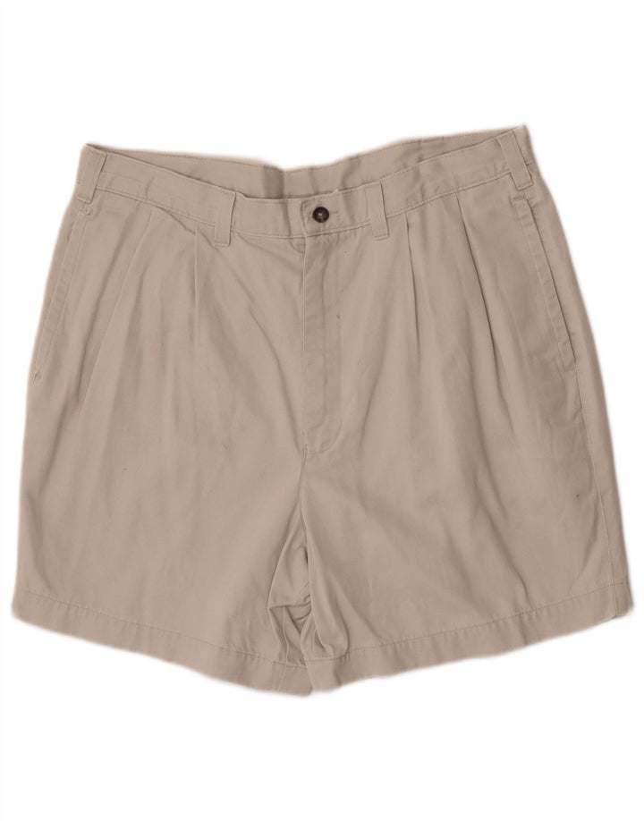 Marks & Spencer Pantalones cortos chinos pegados para hombre W36 Grande Algodón blanco roto