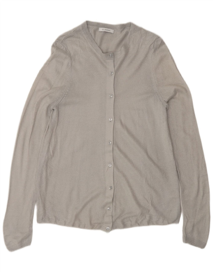 Marks & Spencer Suéter Cárdigan para Mujer Reino Unido 12 Acrílico Gris Medio