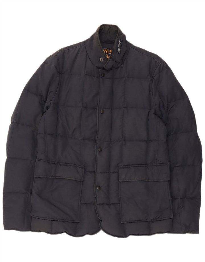 Woolrich Chaqueta acolchada para hombre UK 38 Mediana Azul marino Algodón