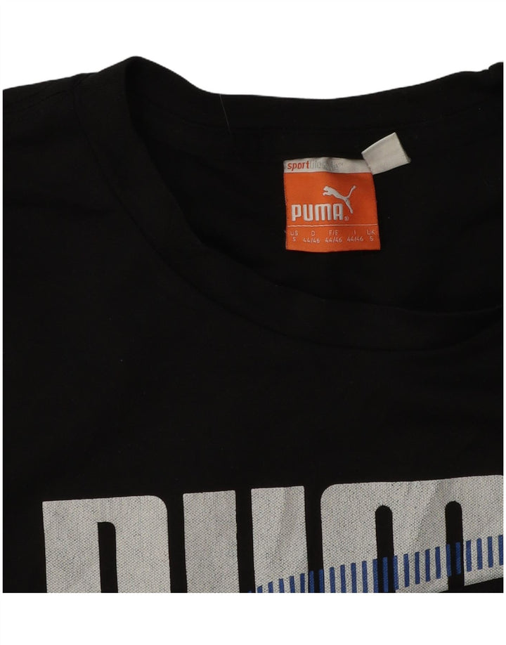 Puma - Camiseta gráfica para hombre, talla pequeña, color negro