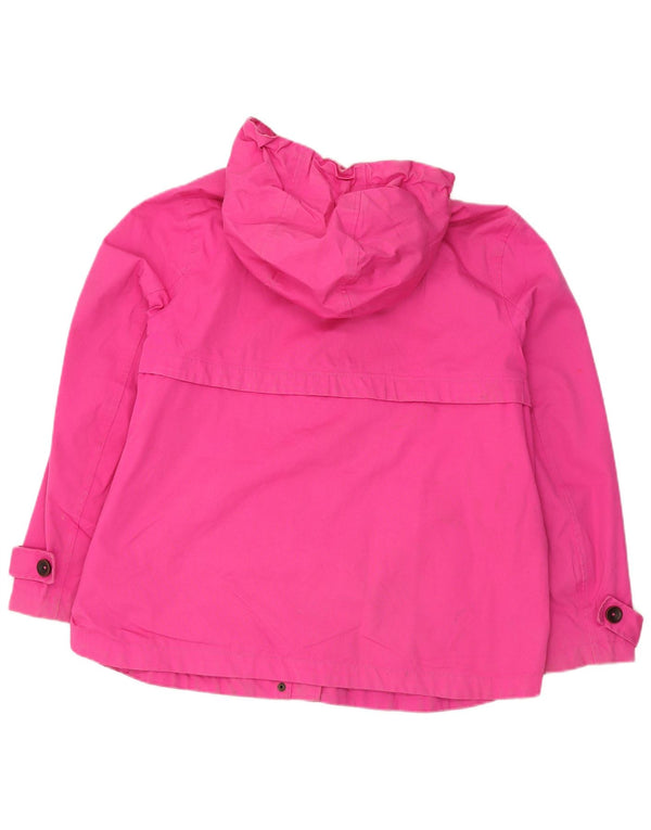 JOULES Chaqueta impermeable con capucha para mujer UK 40 XL Algodón rosa