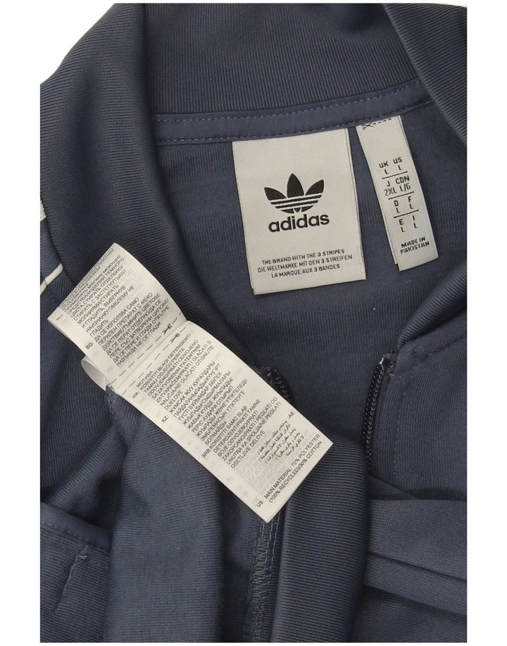 Adidas Hombre Chándal Top Chaqueta Grande Azul Marino Poliéster