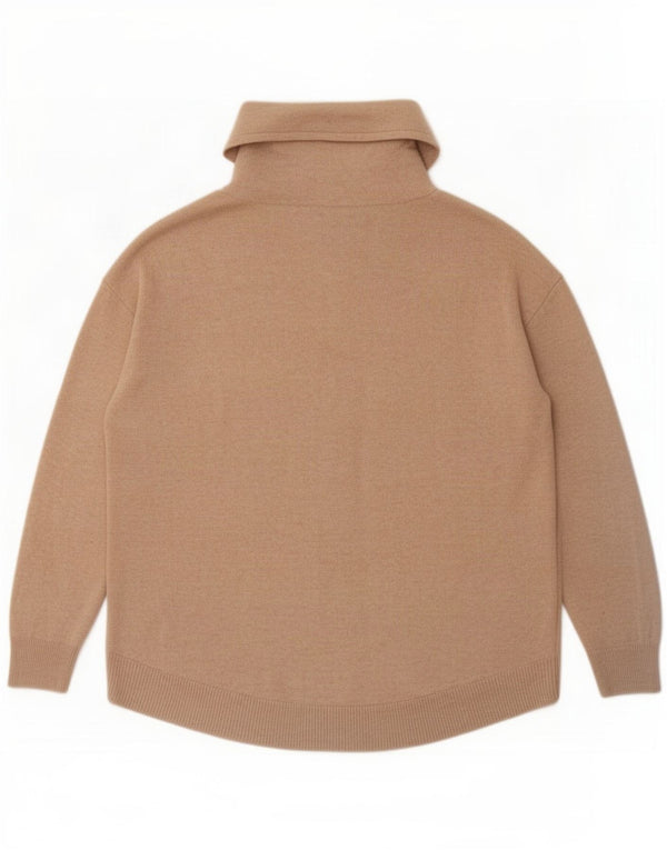 Massimo Dutti Jersey oversize con cuello vuelto para mujer UK 10 Small Beige