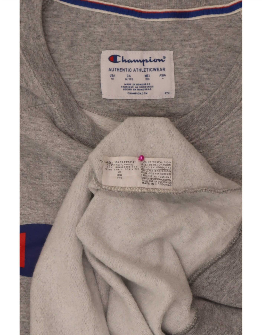 Champion Sudadera Gráfica para Hombre Jumper XL Poliéster Gris