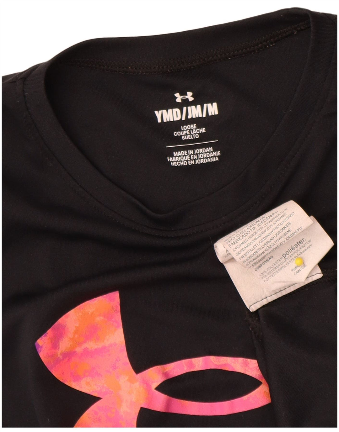 Under Armour Camiseta gráfica para niña 9-10 años Mediana Negro Poliéster