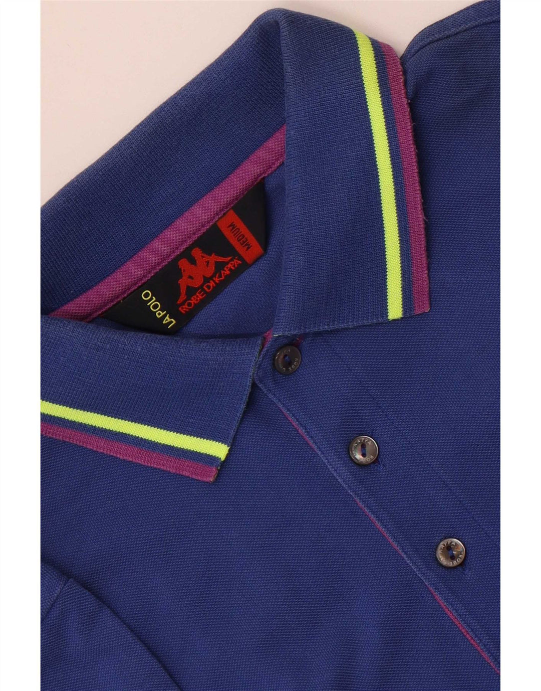 Polo Kappa Hombre Rayas Azul Medio