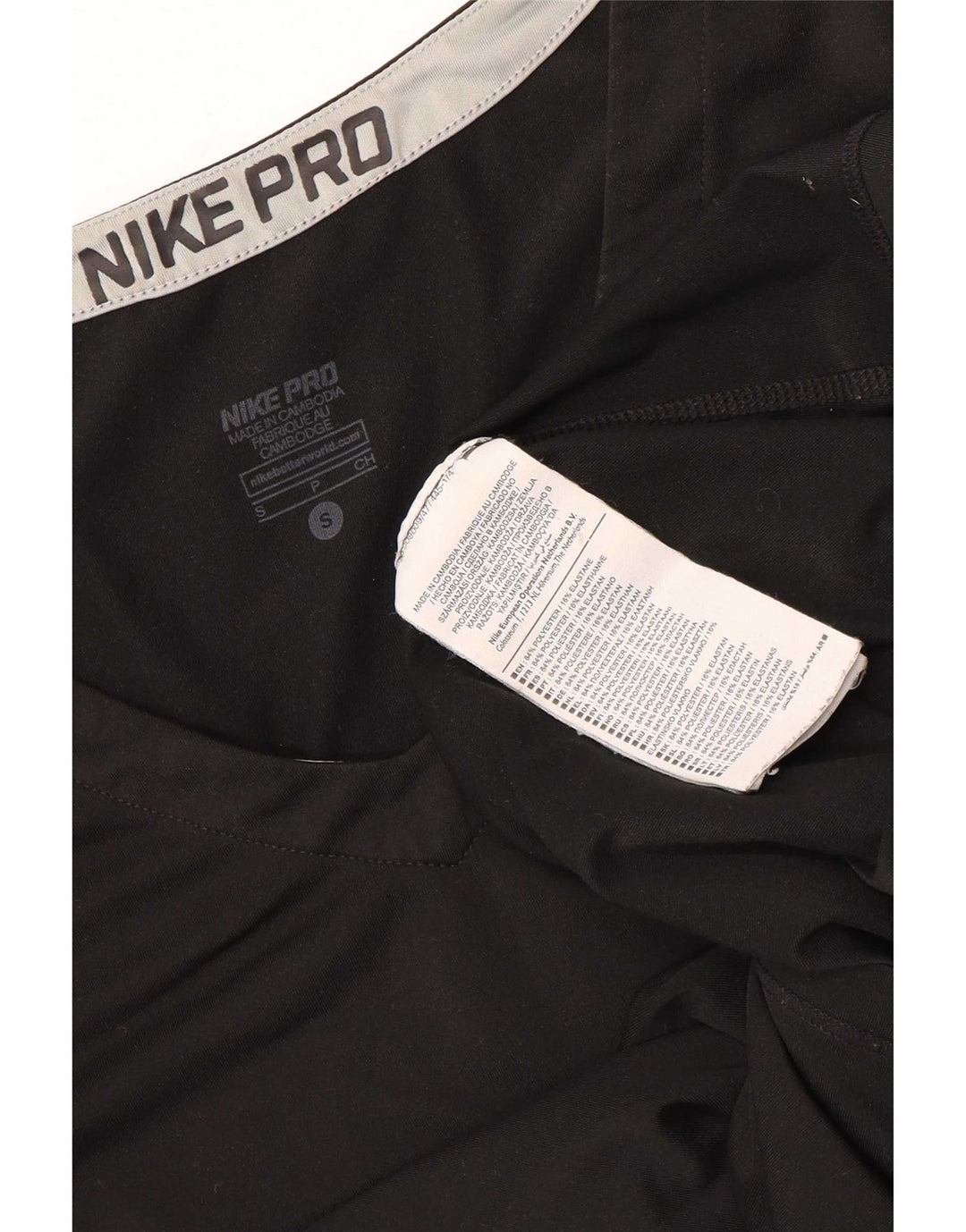 Nike Mujer Dri Fit Top Manga Larga UK 8 Pequeño Poliéster Negro