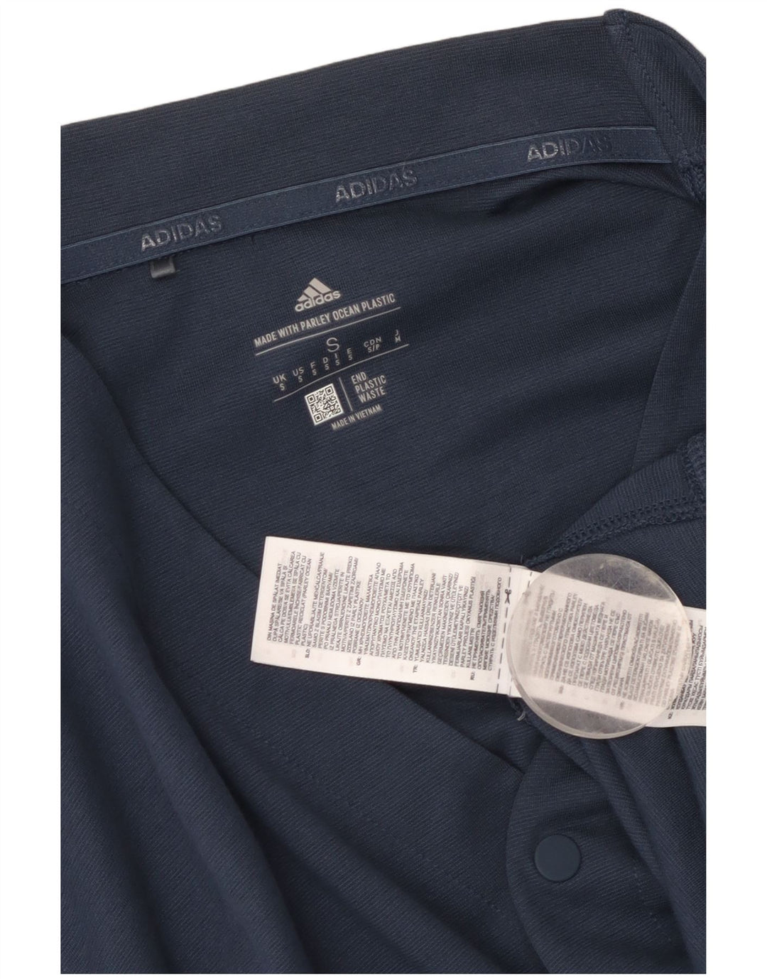 Adidas Hombre Chándal Top Chaqueta Pequeña Azul Marino Algodón