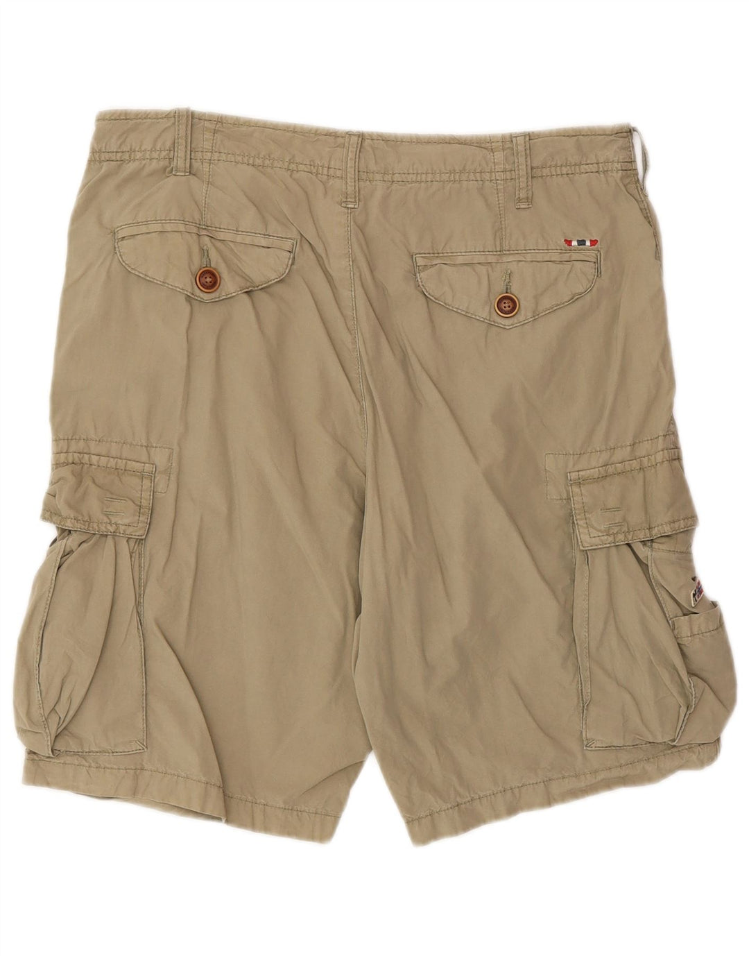 Napapijri Shorts Cargo Hombre W30 Algodón Caqui Medio