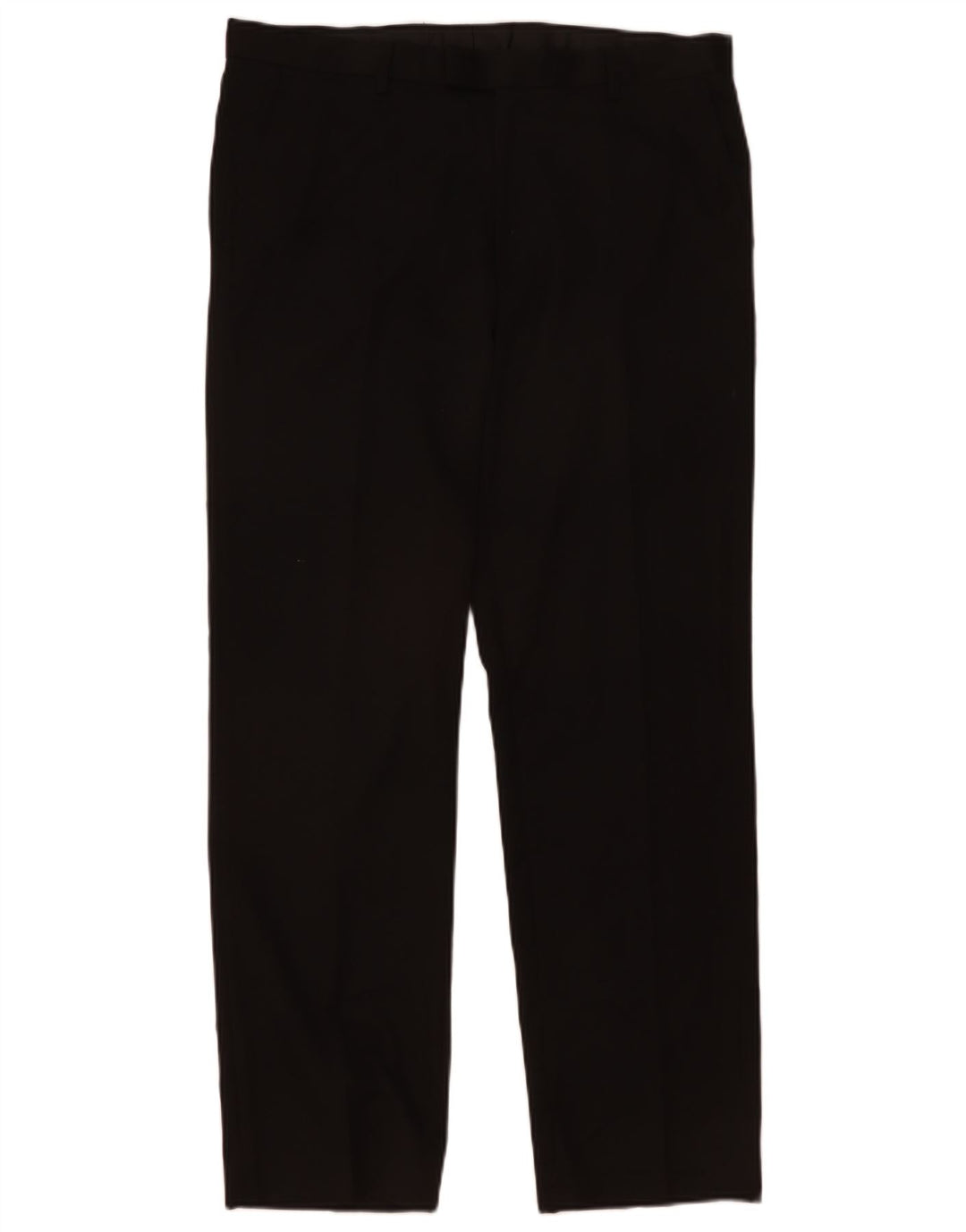 Marks & Spencer Pantalón de traje regular para hombre W36 L25 Poliéster negro