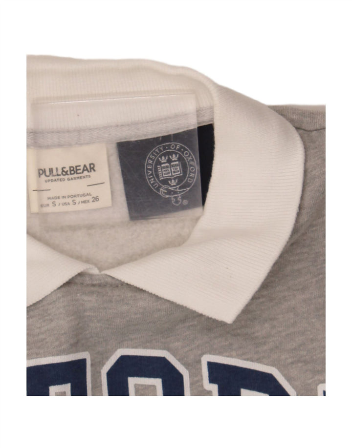 CONVERSE Womens Oversized Sweatshirt Jumper UK 10 Small Grey