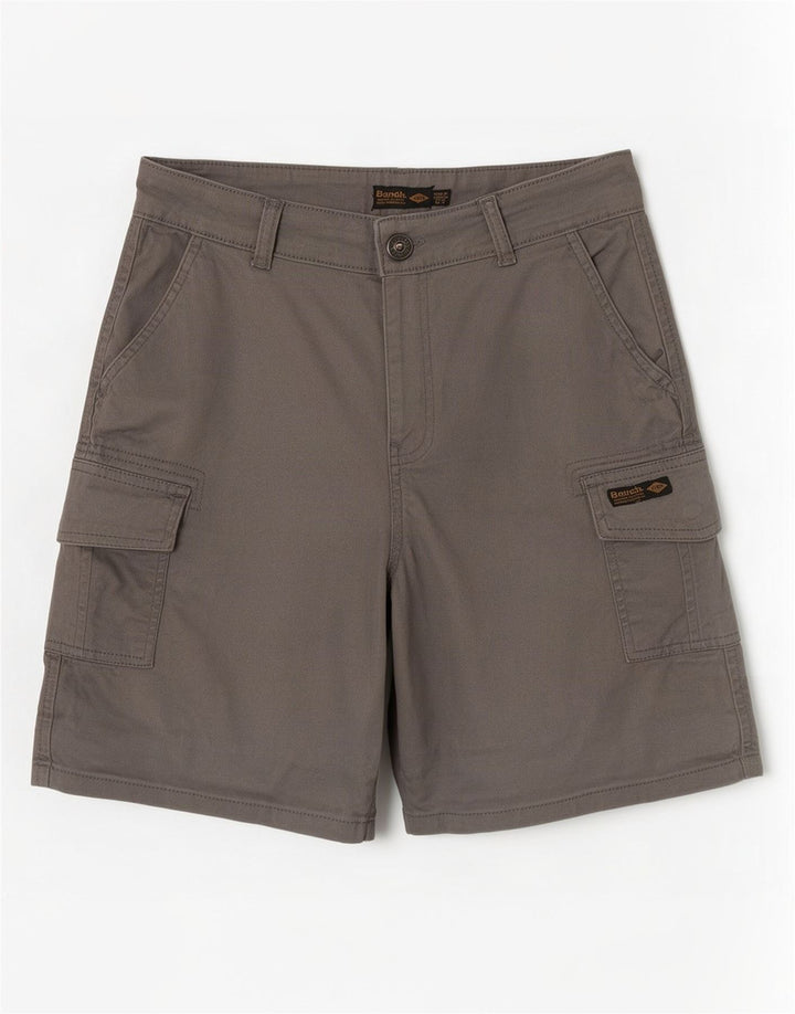 Pantalones cortos tipo cargo para mujer Bench UK 12 Medium W30 Algodón gris