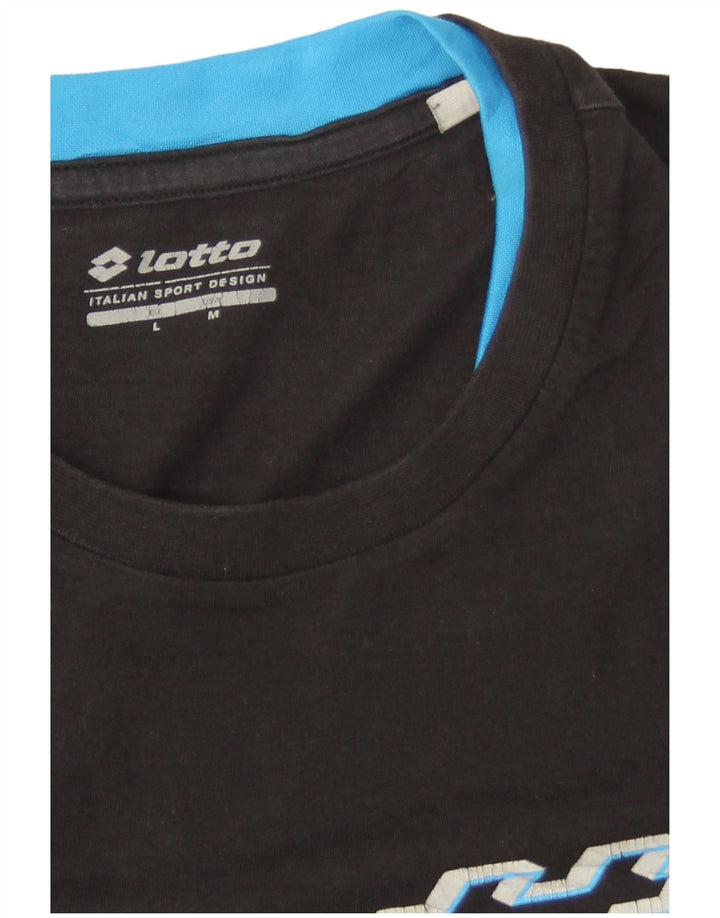 LOTTO Camiseta gráfica para hombre Top Medium Black