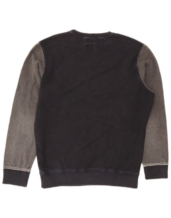 Diesel Hombre Sudadera Jumper Medium Azul Marino Colorblock Algodón