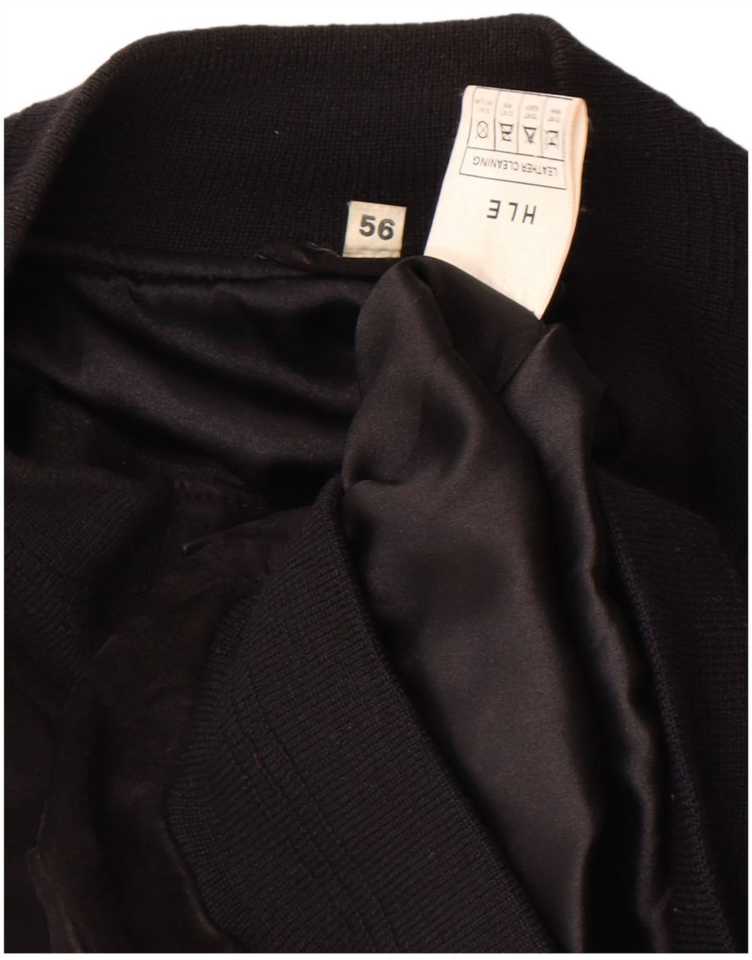 VINTAGE Chaqueta bomber de ante para hombre IT 56 3XL Cuero negro