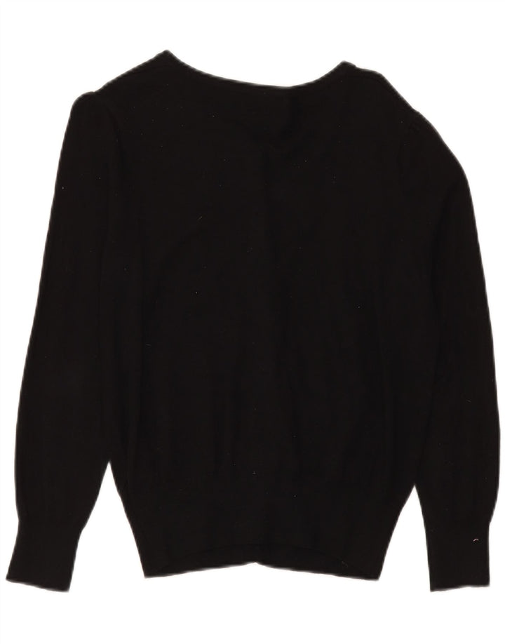 Marks & Spencer Suéter tipo cárdigan para mujer UK 44 Viscosa negra mediana