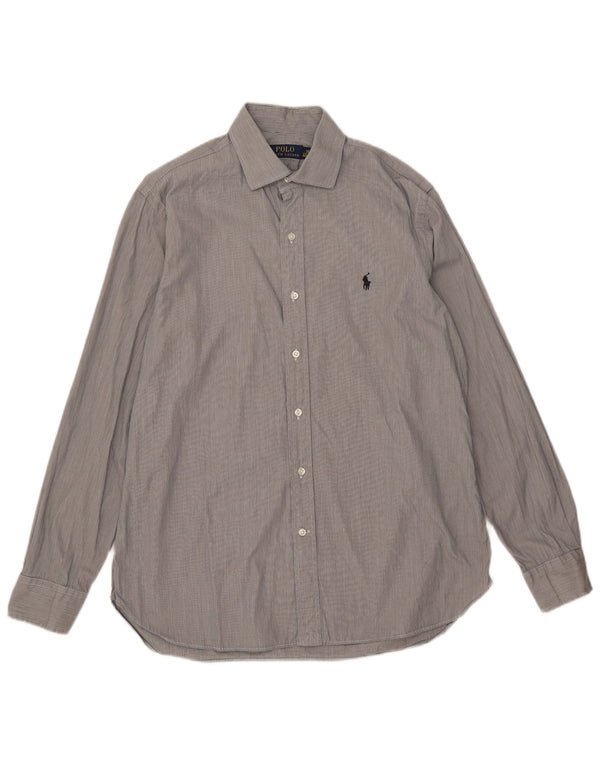Polo Ralph Lauren Camisa para hombre talla 40/41 16 Algodón a rayas gris grande