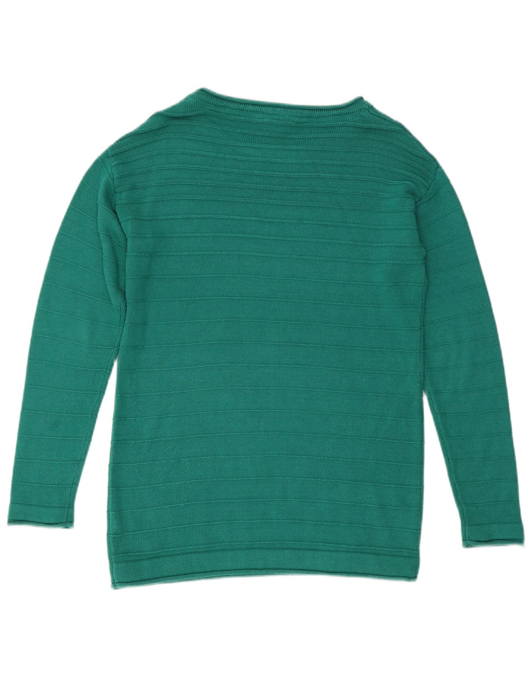 CREW CLOTHING Suéter tipo jersey con cuello barco para mujer UK 12 Algodón verde medio