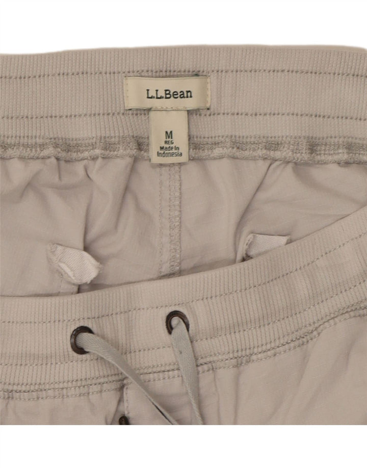 L.L.BEAN Womens Straight Capri Trousers Medium W30 L22 Grey Cotton Vintage L.L.Bean and Second-Hand L.L.Bean from Messina Hembry 