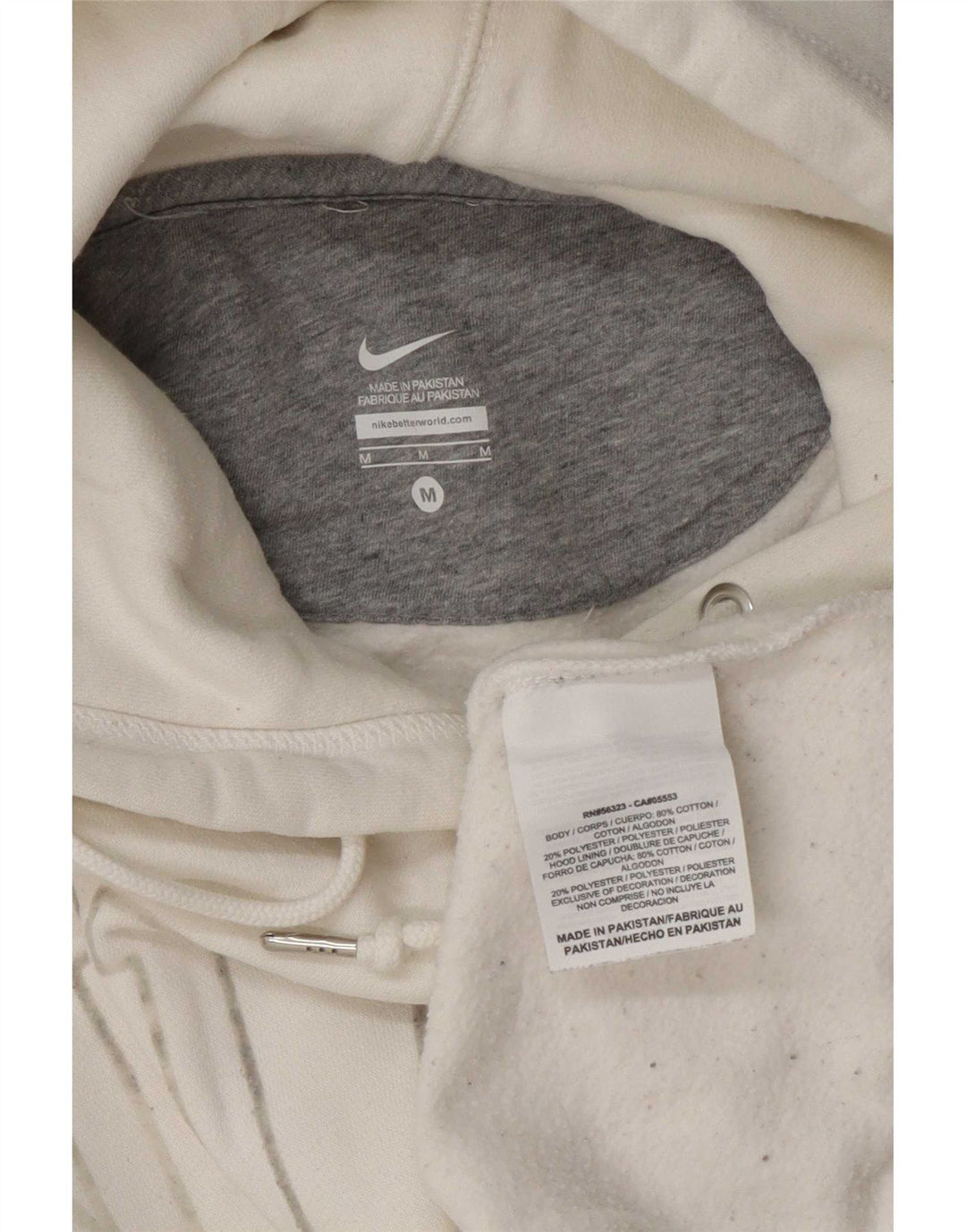 Nike Jersey con capucha y gráfico gráfico de algodón blanco mediano para hombre