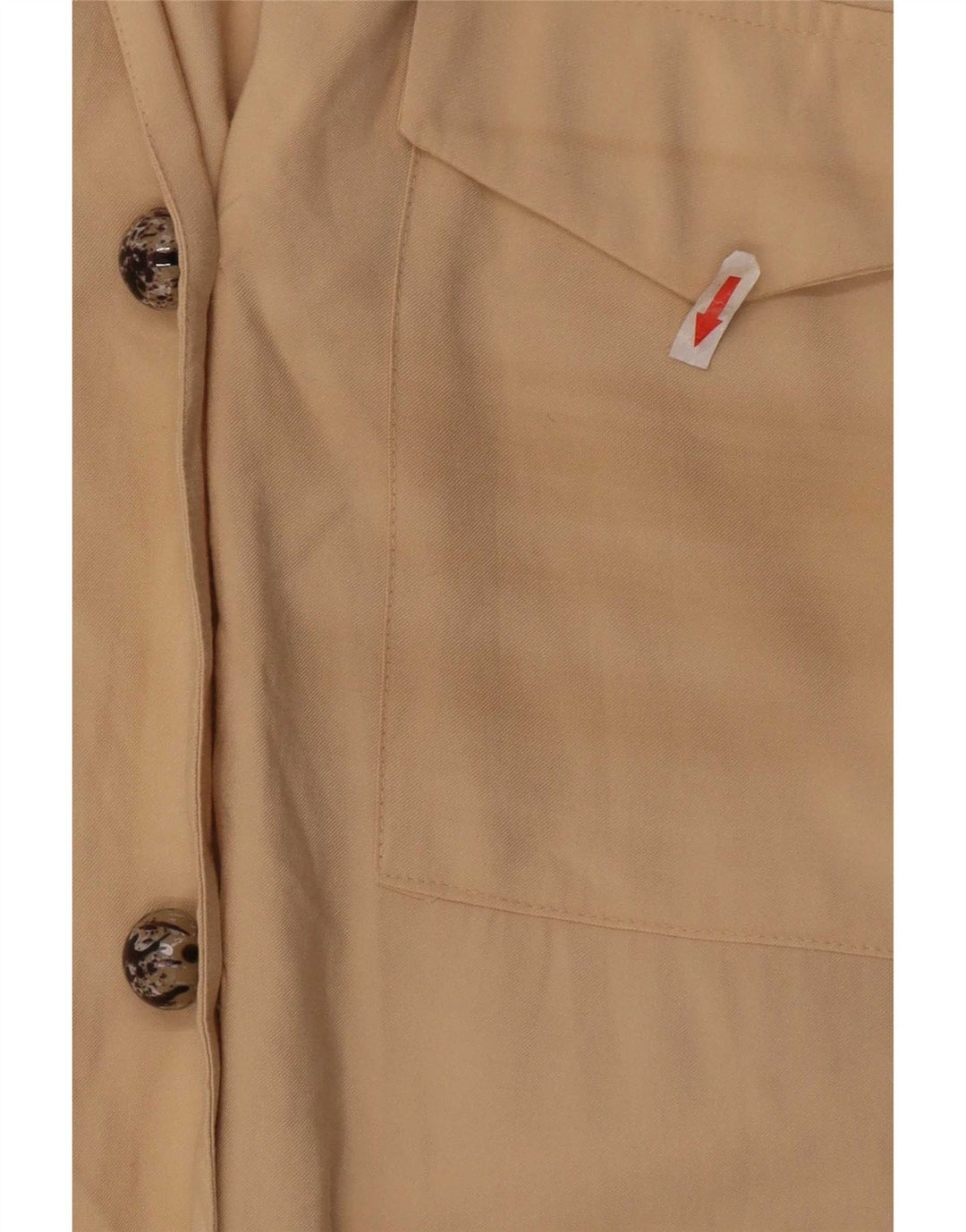 Zara Mujer Camisa UK 44 Viscosa Beige Medio