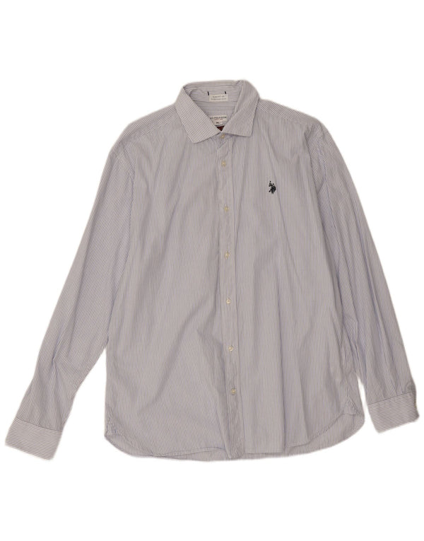 Asociación de Polo de EE. UU. Camisa Hombre XL Algodón Rayas Azules